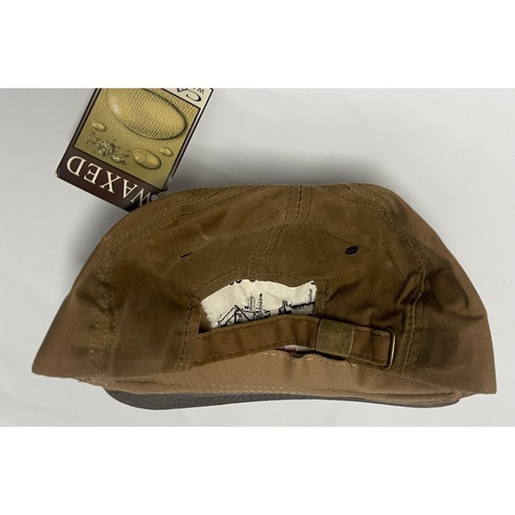 OILTANKING HOUSTON WAXED CANVAS WATER RESISTANT OUTDOOR CAP MADE IN USA VINTAGE - Picture 9 of 11